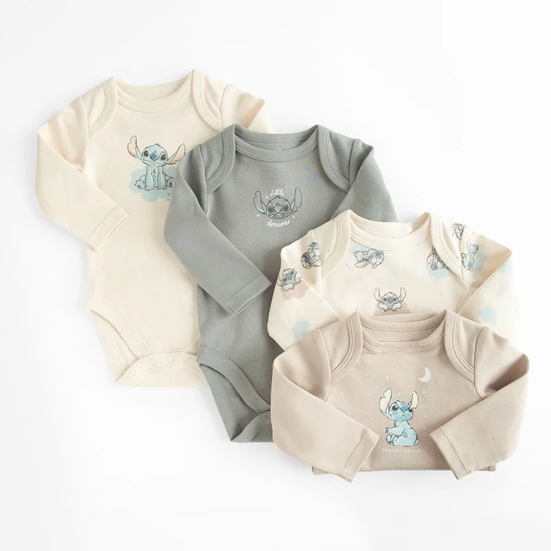 كول كلوب من سمييك مجموعة من أربع قطع قطنية بأكمام طويلة متعددة الألوان